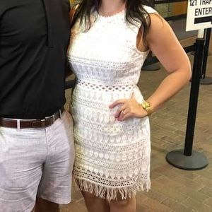 White crochet dress
